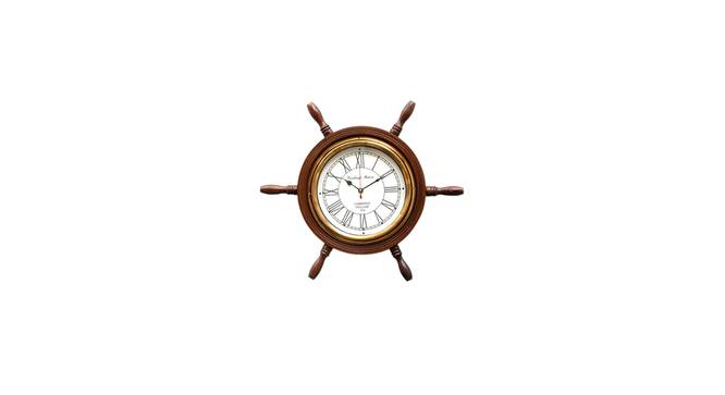 Ship Wheel Wall Clock (Brown) by Urban Ladder - - 