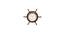 Ship Wheel Wall Clock (Brown) by Urban Ladder - - 