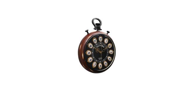 12" Tyre Clock Black Dile Wall Clock (Brown) by Urban Ladder - - 