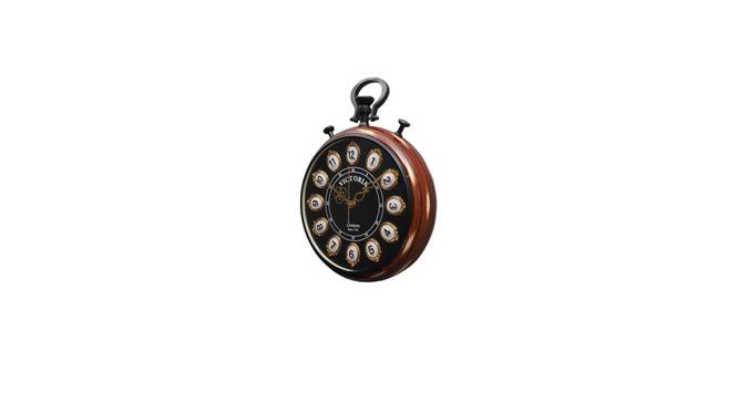 12" Tyre Clock Black Dile Wall Clock (Brown) by Urban Ladder - - 