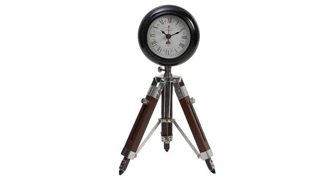 Tripod Table Top Clock (Black) by Urban Ladder - - 
