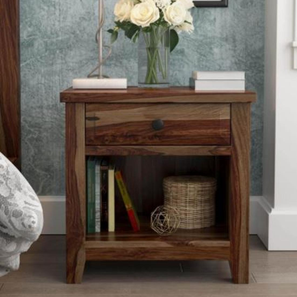 Asher Solid Wood Bedside Table in Walnut Finish-image-45