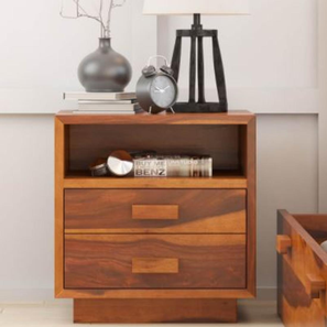 Gilmour Solid Wood Bedside Table in Honey Finish-image-48