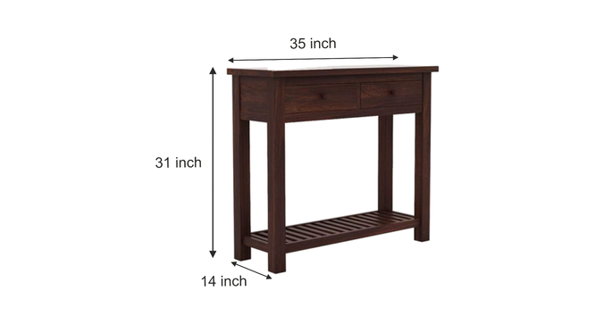 casventa Bedside Table. (Walnut Finish) by Urban Ladder - Cross View Design 1 - 919243