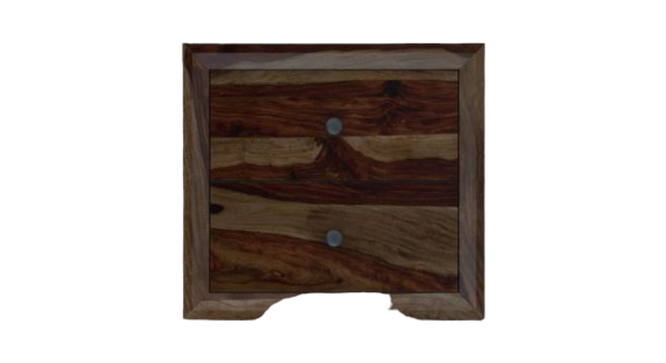 wollman Bedside Table. (Walnut Finish) by Urban Ladder - Front View Design 1 - 919258