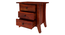 epsilon Bedside Table. (HONEY Finish) by Urban Ladder - Front View Design 1 - 919287