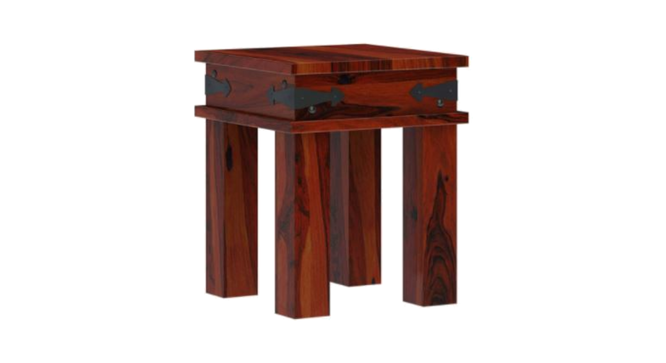 hevea Bedside Table. (Mahogany Finish) by Urban Ladder - Front View Design 1 - 919291