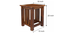 heron Bedside Table. (Teak Finish) by Urban Ladder - Design 1 Side View - 919307