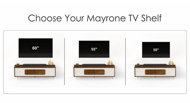 Mayrone Engineering Wood TV Entertainment Unit (60 Inch Size, Brown Maple and White Finish) by Urban Ladder - - 
