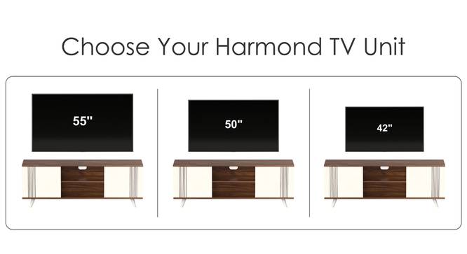 Harmond Engineering Wood Floor StandingTV Entertainment (55 Inch Size, Brown Maple and White Finish) by Urban Ladder - - 