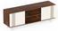 Harmond Engineering Wood Floor StandingTV Entertainment (55 Inch Size, Brown Maple and White Finish) by Urban Ladder - - 