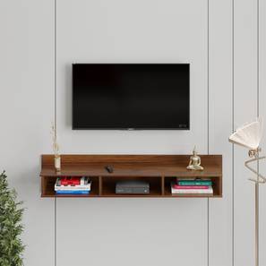 Wall Mounted Tv Unit Design Coober Engineered Wood TV Unit in Brown Maple Finish