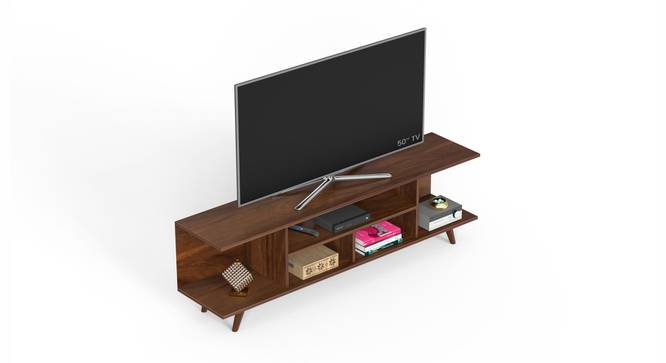 Anatdol Engineering Wood Floor Standing TV (Brown Maple Finish, 50 Inch Size) by Urban Ladder - - 