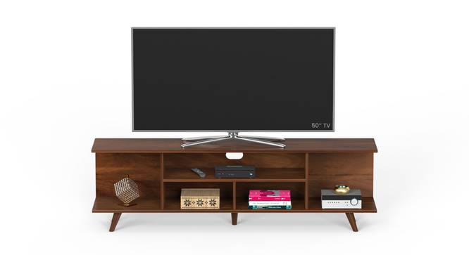 Anatdol Engineering Wood Floor Standing TV (Brown Maple Finish, 50 Inch Size) by Urban Ladder - - 