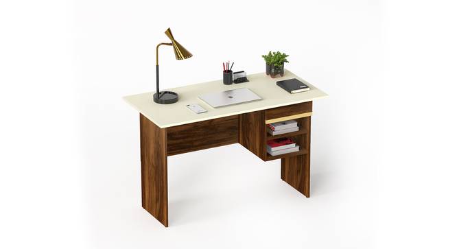 Amalet Engineered Wood Study Table (Brown Maple and Beige Finish) by Urban Ladder - - 