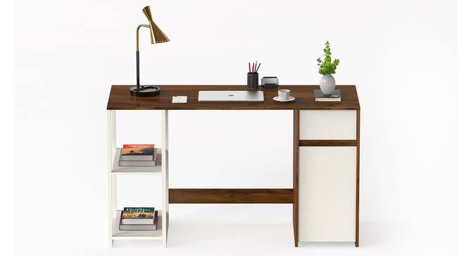 Corbyn Engineered Wood Study Table (Brown Maple and White Finish) by Urban Ladder - - 