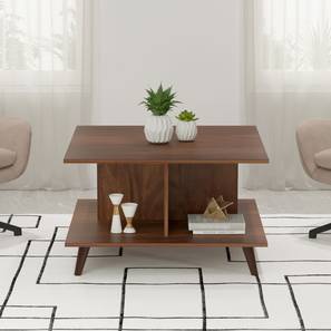 bluewud Sydney Square Engineered Wood Coffee Table in Brown Maple Finish-picture-12