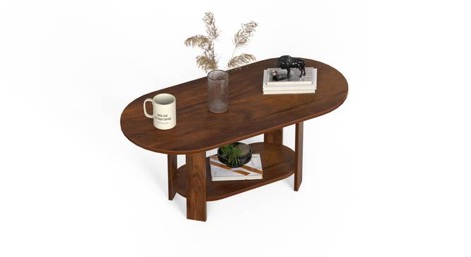 Osnale Engineered Wood Oval Shape Coffee Table (Brown Maple Finish) by Urban Ladder - - 