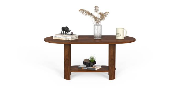 Osnale Engineered Wood Oval Shape Coffee Table (Brown Maple Finish) by Urban Ladder - - 
