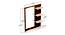 Rico Mini Engineered Wood Wall Mount Dressing Table (Brown Maple and Beige Finish) by Urban Ladder - - 
