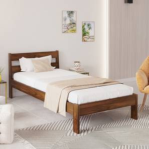 Roverb Engineered Wood Single Size Bed without Storage in Brown Maple Fi...-image-23