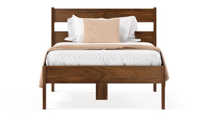 Roverb Engineered Wood King Size Bed Without Storage (Single Bed Size, Brown Maple Finish) by Urban Ladder - - 