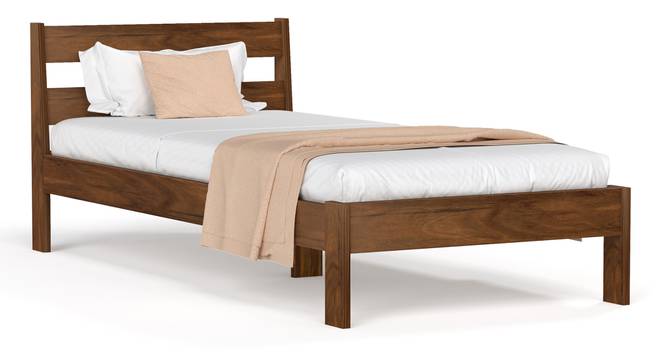 Roverb Engineered Wood King Size Bed Without Storage (Single Bed Size, Brown Maple Finish) by Urban Ladder - - 