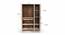Andrie Engineered Wood Wardrobe three door (Three Door, Without Mirror, Brown Maple and Beige Finish) by Urban Ladder - - 