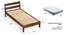 Roverb Engineered Wood King Size Bed Without Storage (Single Bed Size, Brown Maple Finish) by Urban Ladder - - 