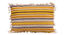Acrylic Striped Cushion Cover with Lace Set of 2 (12 X 18 Inches) (Yellow) by Urban Ladder - - 