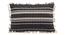 Acrylic Striped Cushion Cover with Lace Set of 2 (12 X 18 Inches) (Black) by Urban Ladder - - 