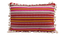 Acrylic Striped Cushion Cover with Lace Set of 2 (12 X 18 Inches) (Red) by Urban Ladder - - 