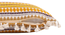 Acrylic Striped Cushion Cover with Lace Set of 2 (12 X 18 Inches) (Yellow) by Urban Ladder - - 
