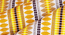 Acrylic Striped Cushion Cover with Lace Set of 2 (12 X 18 Inches) (Yellow) by Urban Ladder - - 