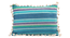 Acrylic Striped Cushion Cover with Lace Set of 2 (12 X 18 Inches) (Blue) by Urban Ladder - - 