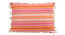 Acrylic Striped Cushion Cover with Lace Set of 2 (12 X 18 Inches) (Pink) by Urban Ladder - - 