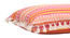 Acrylic Striped Cushion Cover with Lace Set of 2 (12 X 18 Inches) (Pink) by Urban Ladder - - 