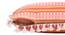 Acrylic Striped Cushion Cover with Lace Set of 2 (12 X 18 Inches) (Pink) by Urban Ladder - - 