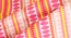 Acrylic Striped Cushion Cover with Lace Set of 2 (12 X 18 Inches) (Pink) by Urban Ladder - - 