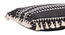 Acrylic Striped Cushion Cover with Lace Set of 2 (16 X 16 Inches) (Black) by Urban Ladder - - 