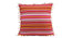 Acrylic Striped Cushion Cover with Lace Set of 2 (16 X 16 Inches) (Red) by Urban Ladder - - 