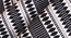 Acrylic Striped Cushion Cover with Lace Set of 2 (16 X 16 Inches) (Black) by Urban Ladder - - 