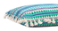 Acrylic Striped Cushion Cover with Lace Set of 2 (16 X 16 Inches) (Blue) by Urban Ladder - - 