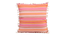 Acrylic Striped Cushion Cover with Lace Set of 2 (16 X 16 Inches) (Pink) by Urban Ladder - - 