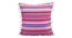 Acrylic Striped Cushion Cover with Lace Set of 2 (16 X 16 Inches) (Multi) by Urban Ladder - - 