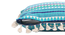 Acrylic Striped Cushion Cover with Lace Set of 2 (16 X 16 Inches) (Blue) by Urban Ladder - - 