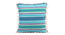 Acrylic Striped Cushion Cover with Lace Set of 2 (16 X 16 Inches) (Blue) by Urban Ladder - - 