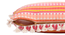 Acrylic Striped Cushion Cover with Lace Set of 2 (16 X 16 Inches) (Pink) by Urban Ladder - - 