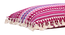 Acrylic Striped Cushion Cover with Lace Set of 2 (16 X 16 Inches) (Multi) by Urban Ladder - - 