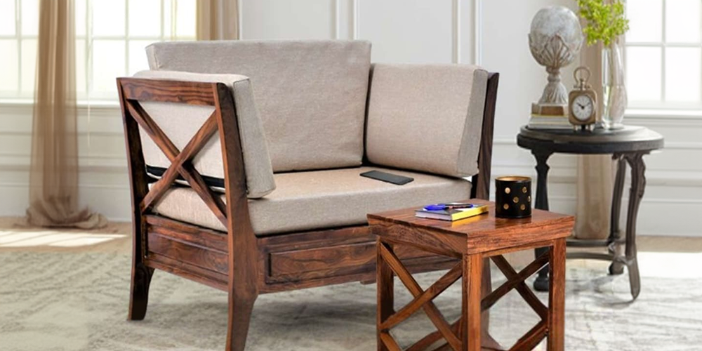Kelly Wodden SOfa by Urban Ladder - Design 1 - 